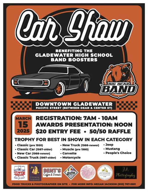  Car Show Benefiting GHS Band Boosters